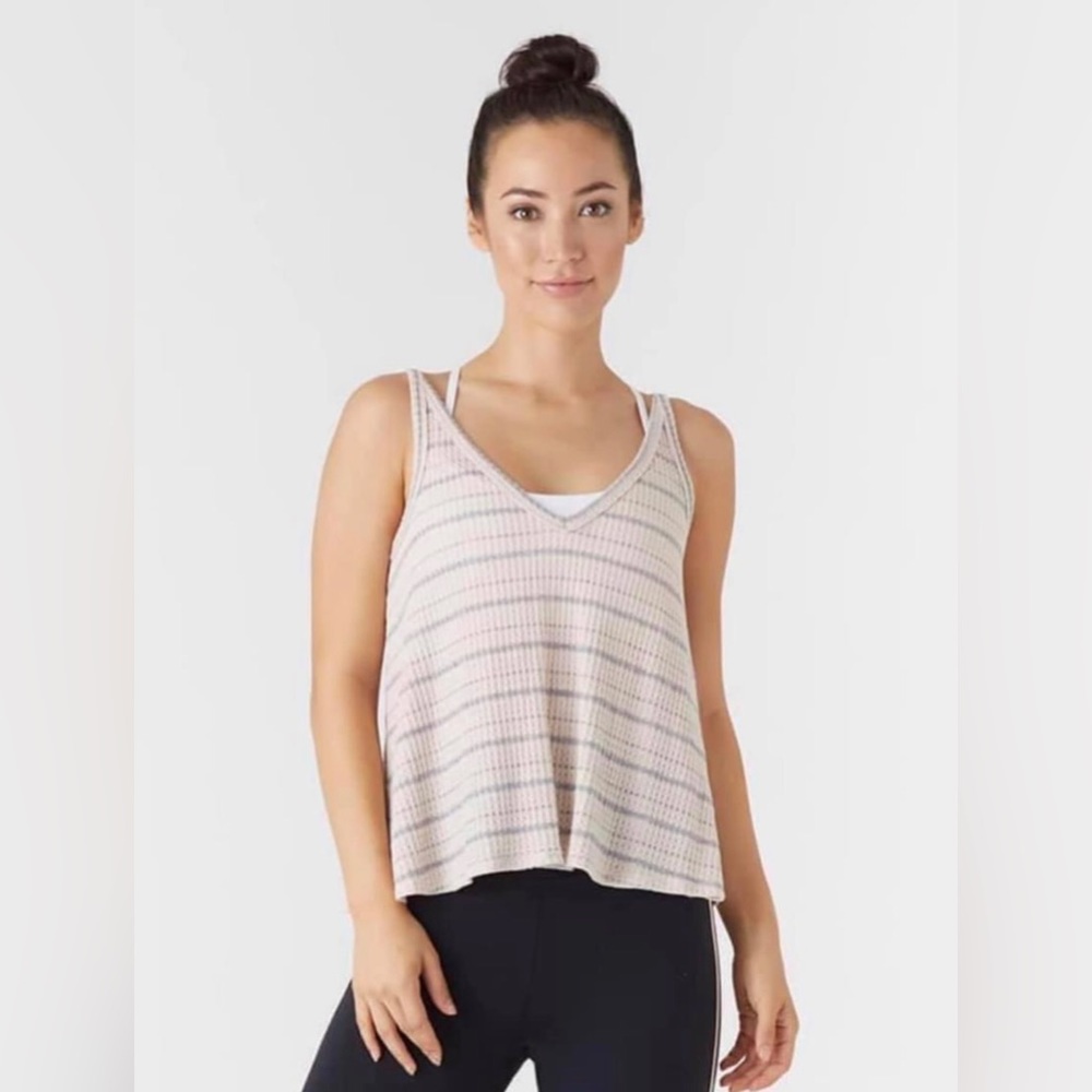 NWT Glyder Movement Tank in Rosewater Stripe